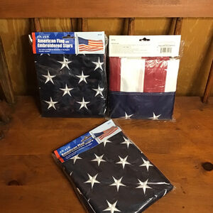 NEW One Harbor Freight American Flag Decor Red White Blue 3ft X 5ft